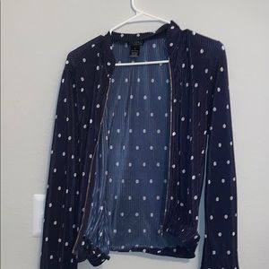 🔹Soho lightweight Navy blue polka dot jacket
